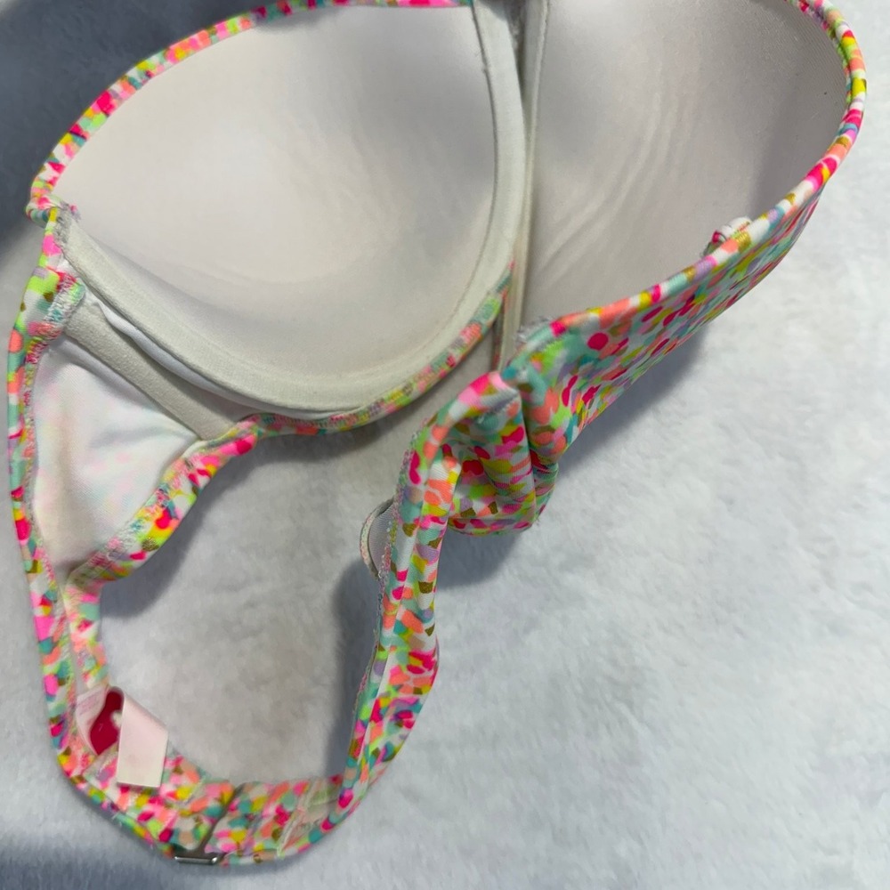 Victoria's Secret 34D Confetti Bandeau Bikini Top Colorful Swimwear - Picture 4 of 4